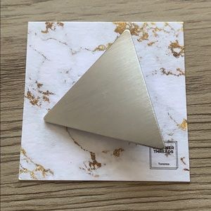 Silver Triangle Brushed Metal Hairpin Barrette